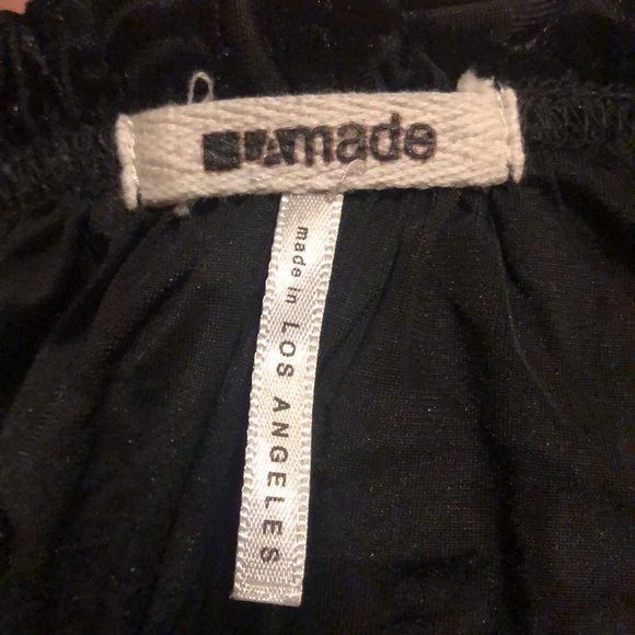 Black Burnout Peasant Style Top - Picture 7 of 9